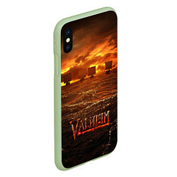 Чехол iPhone XS Max матовый Valheim Корабли, цвет: 3D-салатовый — фото 2