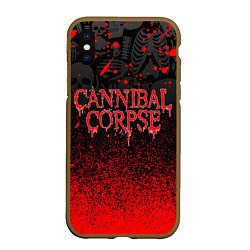 Чехол iPhone XS Max матовый CANNIBAL CORPSE, цвет: 3D-коричневый