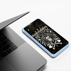 Чехол iPhone XS Max матовый IRON MADEN, цвет: 3D-голубой — фото 2