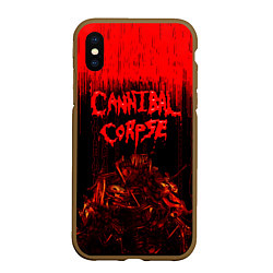 Чехол iPhone XS Max матовый CANNIBAL CORPSE, цвет: 3D-коричневый