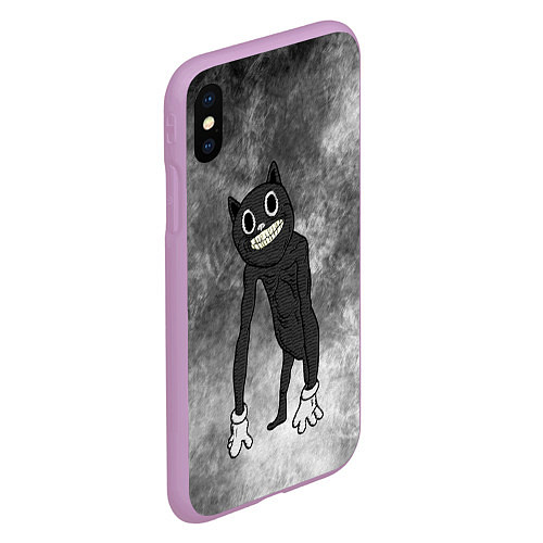 Чехол iPhone XS Max матовый Cartoon cat / 3D-Сиреневый – фото 2