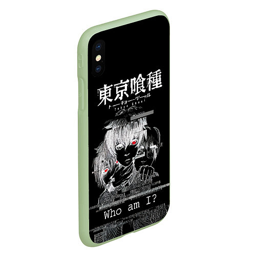 Чехол iPhone XS Max матовый Who am I? Tokyo Ghoul / 3D-Салатовый – фото 2