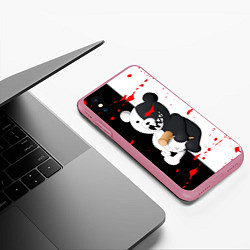 Чехол iPhone XS Max матовый MONOKUMA МОНОКУМА, цвет: 3D-малиновый — фото 2