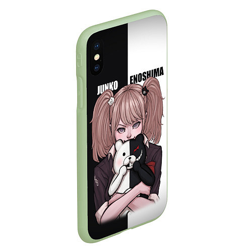 Чехол iPhone XS Max матовый MONOKUMA JUNKO / 3D-Салатовый – фото 2