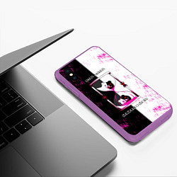Чехол iPhone XS Max матовый MONOKUMA МОНОКУМА HOURGLASS, цвет: 3D-фиолетовый — фото 2