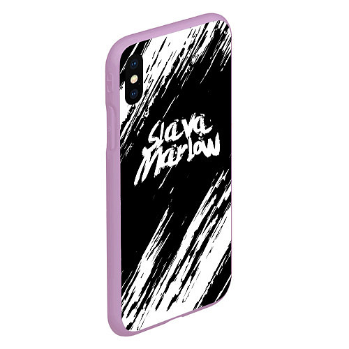 Чехол iPhone XS Max матовый SLAVA MARLOW СЛАВА МАРЛОУ / 3D-Сиреневый – фото 2