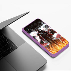 Чехол iPhone XS Max матовый Doom Ethernal Ancient Gods, цвет: 3D-фиолетовый — фото 2