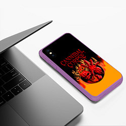 Чехол iPhone XS Max матовый Cannibal Corpse Труп Каннибала Z, цвет: 3D-фиолетовый — фото 2