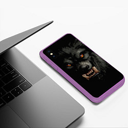 Чехол iPhone XS Max матовый Оборотень Werewolf, цвет: 3D-фиолетовый — фото 2
