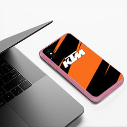Чехол iPhone XS Max матовый KTM КТМ, цвет: 3D-малиновый — фото 2