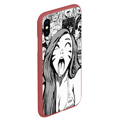 Чехол iPhone XS Max матовый Belle Delphine Ahegao, цвет: 3D-красный — фото 2