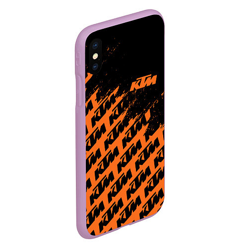 Чехол iPhone XS Max матовый KTM КТМ / 3D-Сиреневый – фото 2