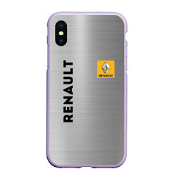 Чехол iPhone XS Max матовый Renault Сталь, цвет: 3D-светло-сиреневый