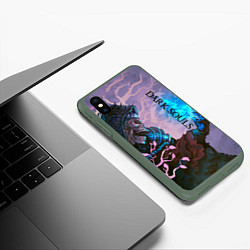 Чехол iPhone XS Max матовый Тёмная душа, цвет: 3D-темно-зеленый — фото 2