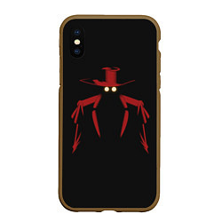 Чехол iPhone XS Max матовый Alucard, цвет: 3D-коричневый