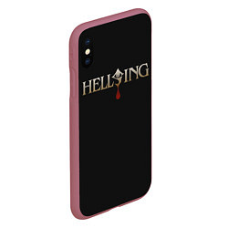 Чехол iPhone XS Max матовый Hellsing, цвет: 3D-малиновый — фото 2