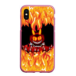 Чехол iPhone XS Max матовый CUPHEAD DEVIL