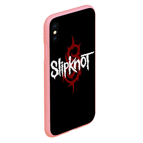 Чехол iPhone XS Max матовый Slipknot Надпись / 3D-Баблгам – фото 2
