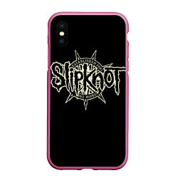 Чехол iPhone XS Max матовый Slipknot 1995, цвет: 3D-малиновый