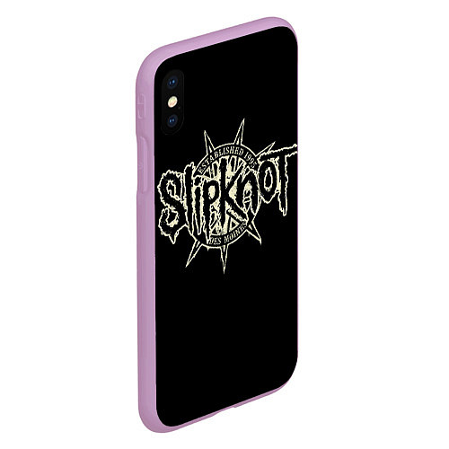 Чехол iPhone XS Max матовый Slipknot 1995 / 3D-Сиреневый – фото 2
