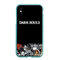 Чехол iPhone XS Max матовый 8bit Dark Souls, цвет: 3D-мятный