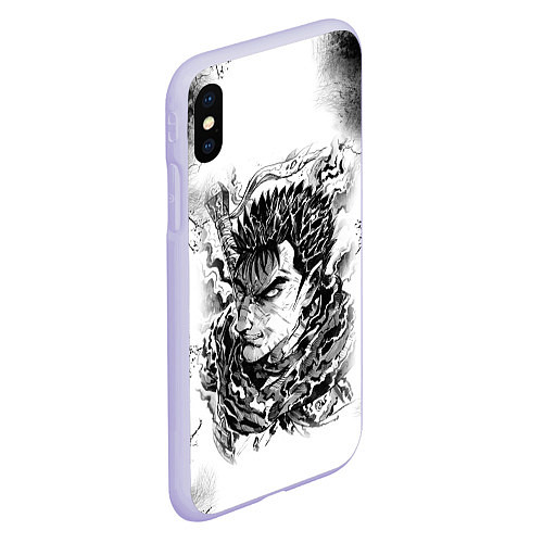 Чехол iPhone XS Max матовый BERSERK БЕРСЕРК / 3D-Светло-сиреневый – фото 2