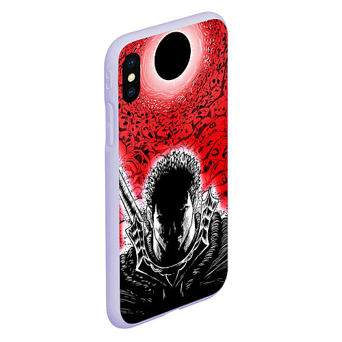 Чехол iPhone XS Max матовый BERSERK БЕРСЕРК / 3D-Светло-сиреневый – фото 2