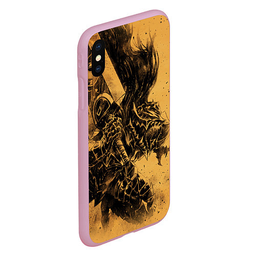 Чехол iPhone XS Max матовый BERSERK БЕРСЕРК / 3D-Розовый – фото 2