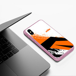 Чехол iPhone XS Max матовый KTM КТМ Z, цвет: 3D-розовый — фото 2