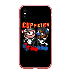 Чехол iPhone XS Max матовый CUP FICTION, цвет: 3D-баблгам
