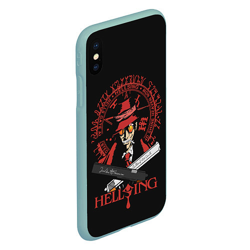 Чехол iPhone XS Max матовый Hellsing / 3D-Мятный – фото 2