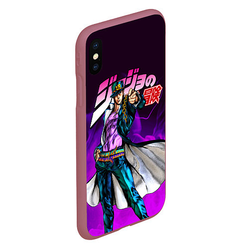 Чехол iPhone XS Max матовый JOJOS BIZARRE ADVENTURE / 3D-Малиновый – фото 2