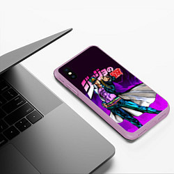 Чехол iPhone XS Max матовый JOJOS BIZARRE ADVENTURE, цвет: 3D-сиреневый — фото 2