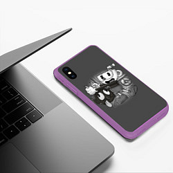 Чехол iPhone XS Max матовый CUPHEAD, цвет: 3D-фиолетовый — фото 2