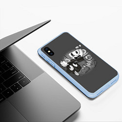 Чехол iPhone XS Max матовый CUPHEAD, цвет: 3D-голубой — фото 2