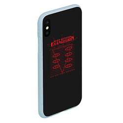 Чехол iPhone XS Max матовый Evangelion Neon Genesis, цвет: 3D-голубой — фото 2