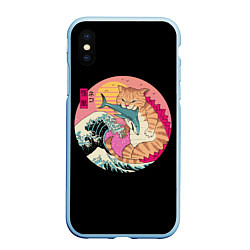 Чехол iPhone XS Max матовый CATZILLA, цвет: 3D-голубой