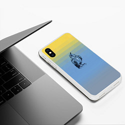 Чехол iPhone XS Max матовый Филин, цвет: 3D-белый — фото 2