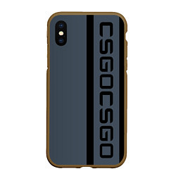 Чехол iPhone XS Max матовый CSGO, цвет: 3D-коричневый