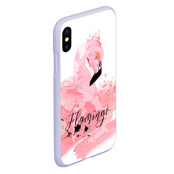 Чехол iPhone XS Max матовый Flamingo, цвет: 3D-светло-сиреневый — фото 2