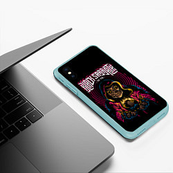 Чехол iPhone XS Max матовый BLACK SABBATH, цвет: 3D-мятный — фото 2