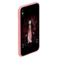 Чехол iPhone XS Max матовый Nezuko Kamado Kimetsu no Yaiba, цвет: 3D-баблгам — фото 2