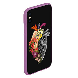 Чехол iPhone XS Max матовый Natural Heart Dual, цвет: 3D-фиолетовый — фото 2