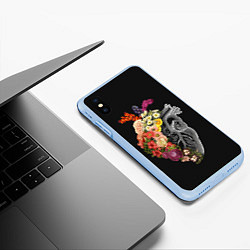 Чехол iPhone XS Max матовый Natural Heart Dual, цвет: 3D-голубой — фото 2