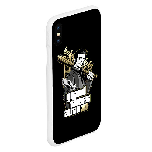 Чехол iPhone XS Max матовый Клод GTA 3 / 3D-Белый – фото 2