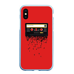 Чехол iPhone XS Max матовый The death of the cassette tape, цвет: 3D-голубой