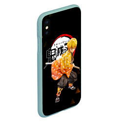 Чехол iPhone XS Max матовый ЗЕНИЦУ КЛИНОК РАССЕКАЮЩИЙ ДЕМОНОВ KNY, цвет: 3D-мятный — фото 2