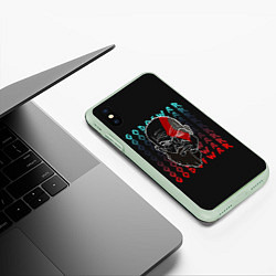 Чехол iPhone XS Max матовый Old God GOW, цвет: 3D-салатовый — фото 2
