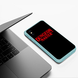 Чехол iPhone XS Max матовый Stranger Dungeon Master, цвет: 3D-мятный — фото 2