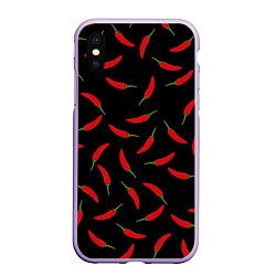 Чехол iPhone XS Max матовый Chili peppers